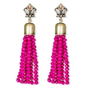 SUGARFIX by BaubleBar Magenta Tassel Earrings